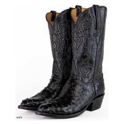 Lucchese Men's Cowboy Boots 13" Exotic Ostrich Medium Round Toe E2018.64
