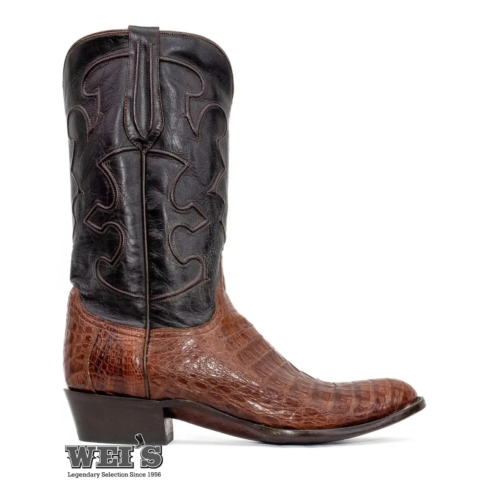 Lucchese Men's Cowboy Boots 15" Exotic Caiman / Derby M1635.R4 - Lucchese Boots