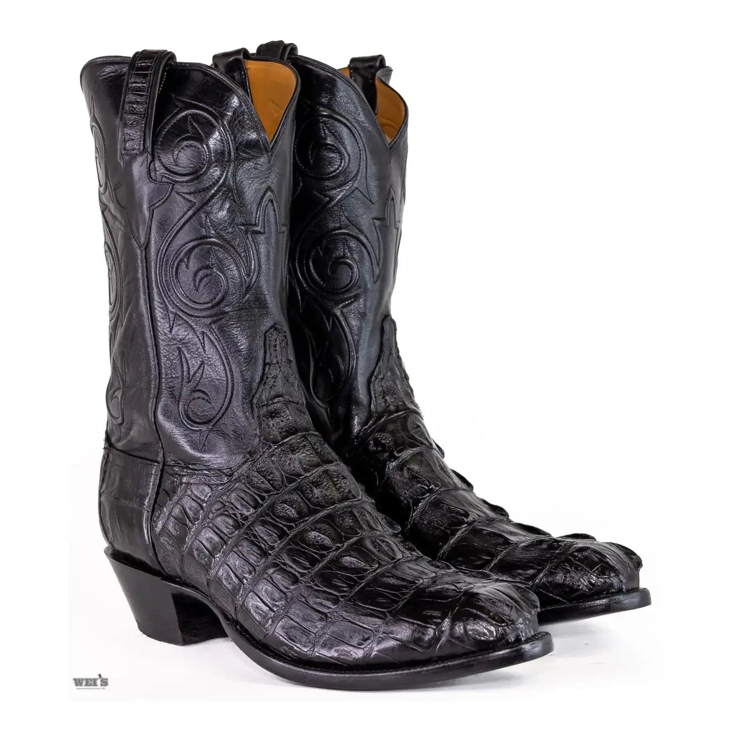 Lucchese Men s Cowboy Boots Exotic Hornback Caiman and Buffalo Wei s Western Wear