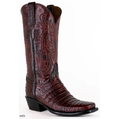 Lucchese Women's Cowgirl Boots 12" Exotic Caiman Medium Square Toe E2122.113C