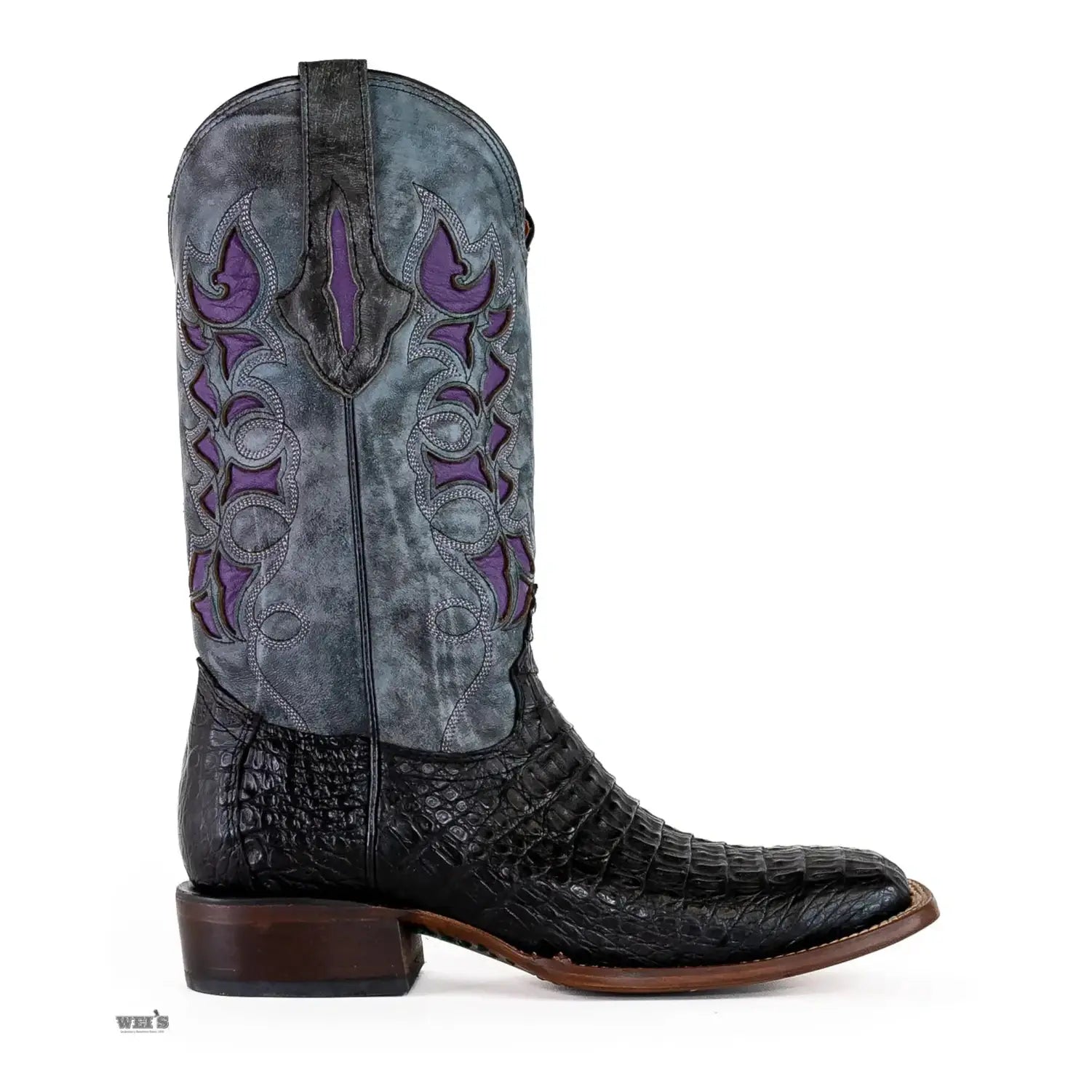 Lucchese Women s Cowgirl Boots 13 Exotic Caiman Wide Square Toe M3812