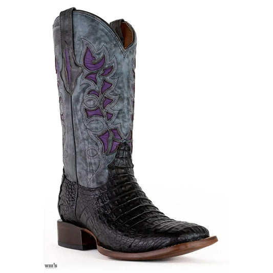 Lucchese Women's Cowgirl Boots 13" Exotic Caiman Wide Square Toe M3812 - Lucchese Boots