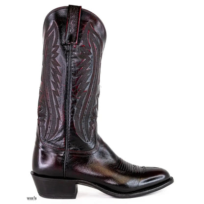Lucchese 2000 exotic kangaroo leather cowboy boot in tan, three-quarter front view.