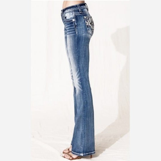 Miss high quality Me Aztec Inspired Mid-Rise boot cut jeans