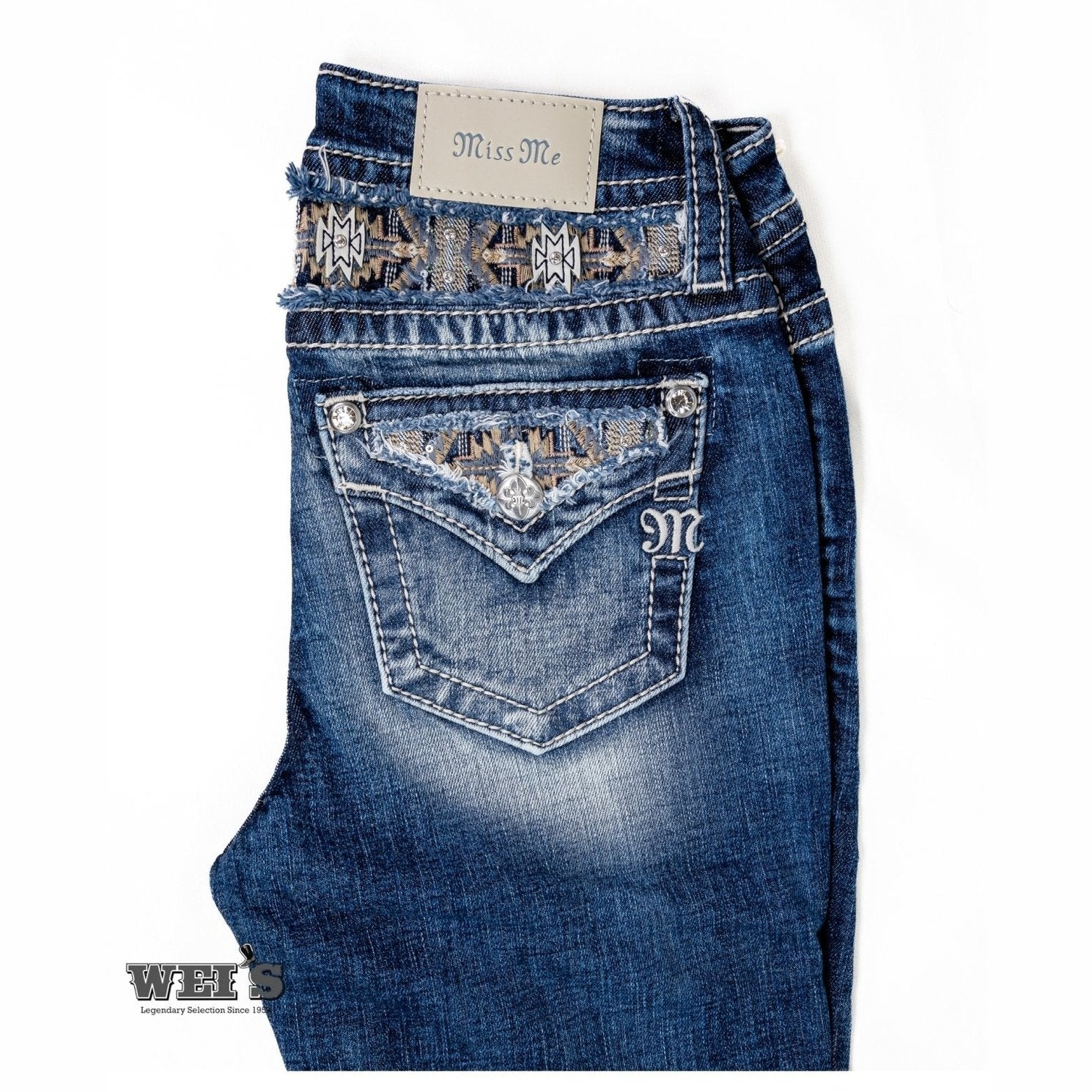 Miss Me Women's Jeans Mid-Rise Bootcut Aztec – Wei's Western Wear