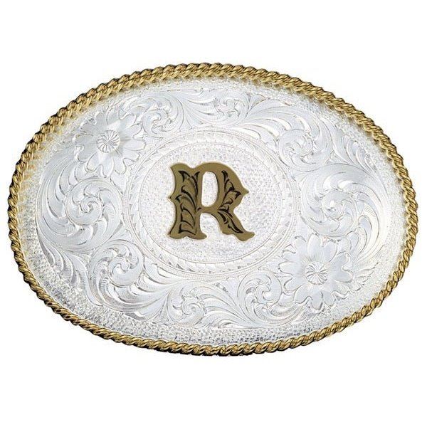 Montana Silversmiths Silver Engraved Initial R Buckle – Wei's Western Wear
