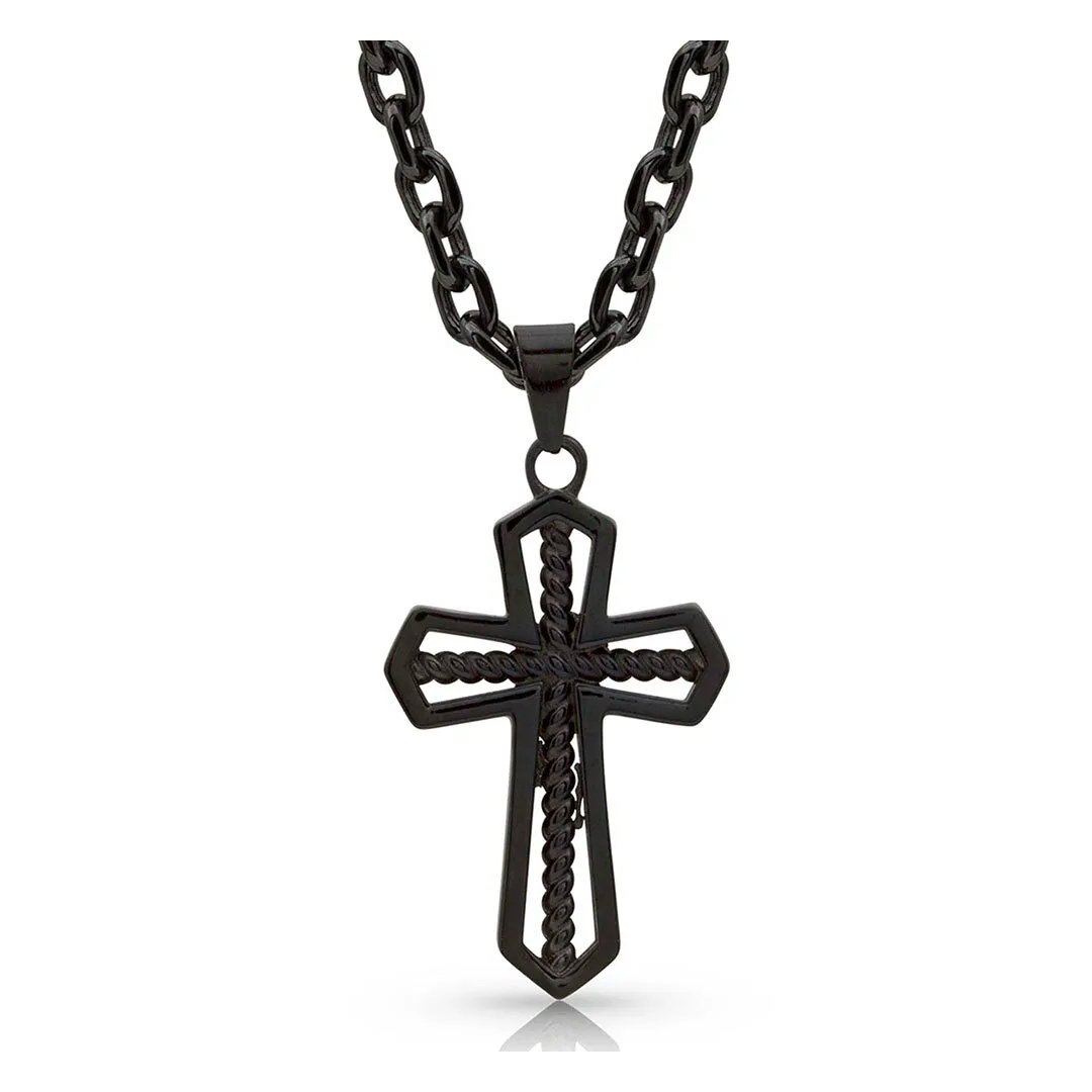 Montana Silversmiths Through the Darkest Night Cross Necklace NC4025 - Montana Silversmith