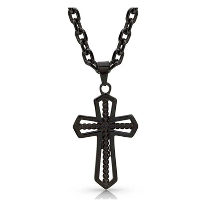 Montana Silversmiths Through the Darkest Night Cross Necklace NC4025