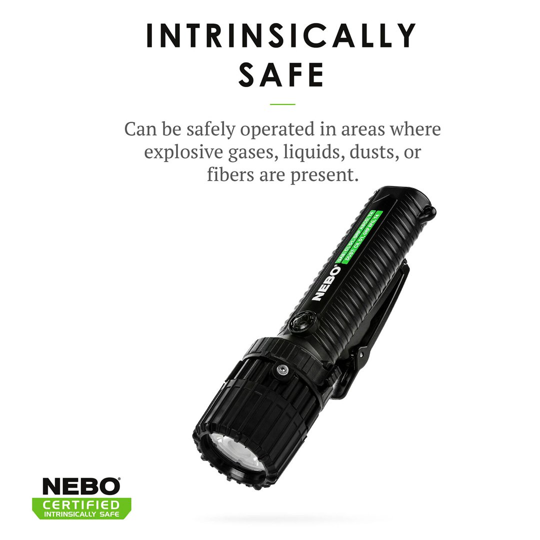 Nebo Focusable LED Flashlight Certified Intrinsically Safe 235 Lumens 6759 - Nebo