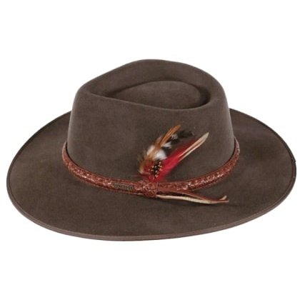 Outback Trading Unisex Hat 3" Brim, 4" Crown Khaki Wool 1109