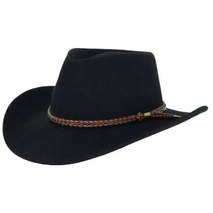 Outback Trading Unisex Hat Wool 3 1/4" Brim Forbes 1153-BLK