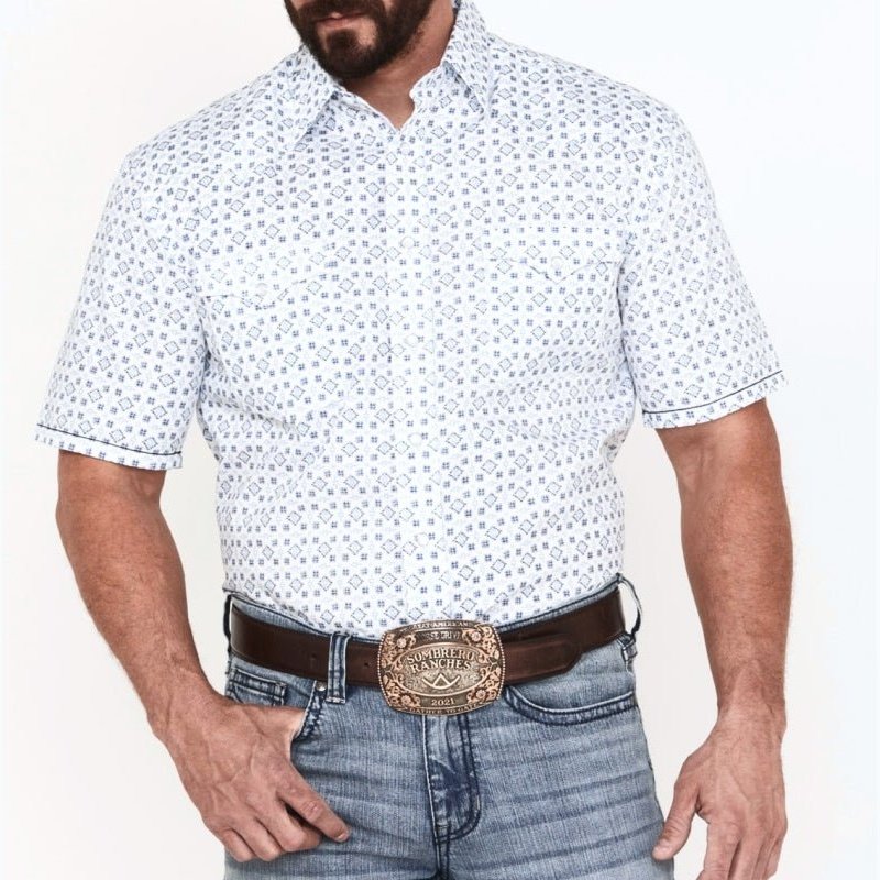 Panhandle Men’s Shirt Short Sleeve Snap 1S3265 - Panhandle