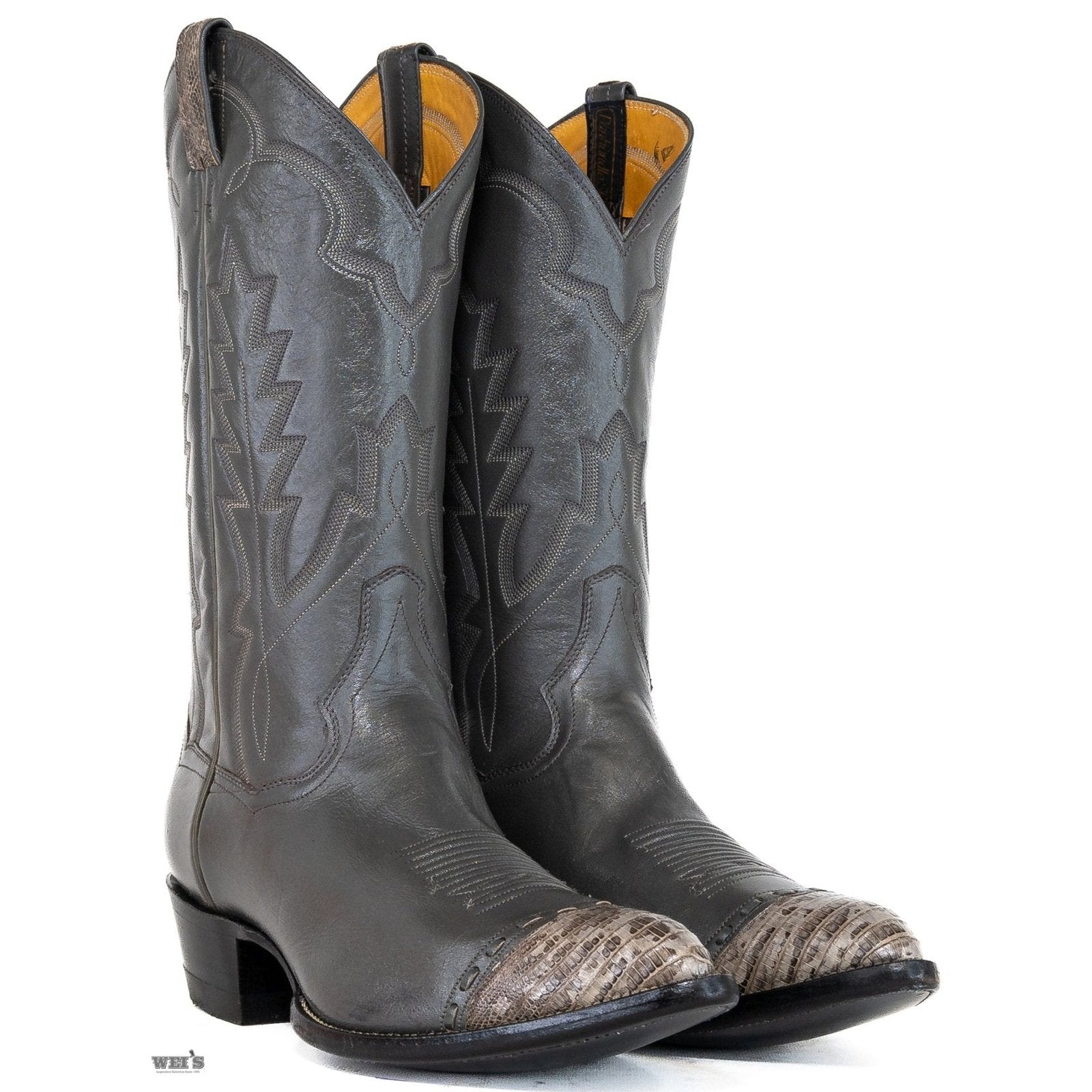 Panhandle Slim Men's Cowboy Boots 13" Cowhide with Snake Details R Toe 1K10