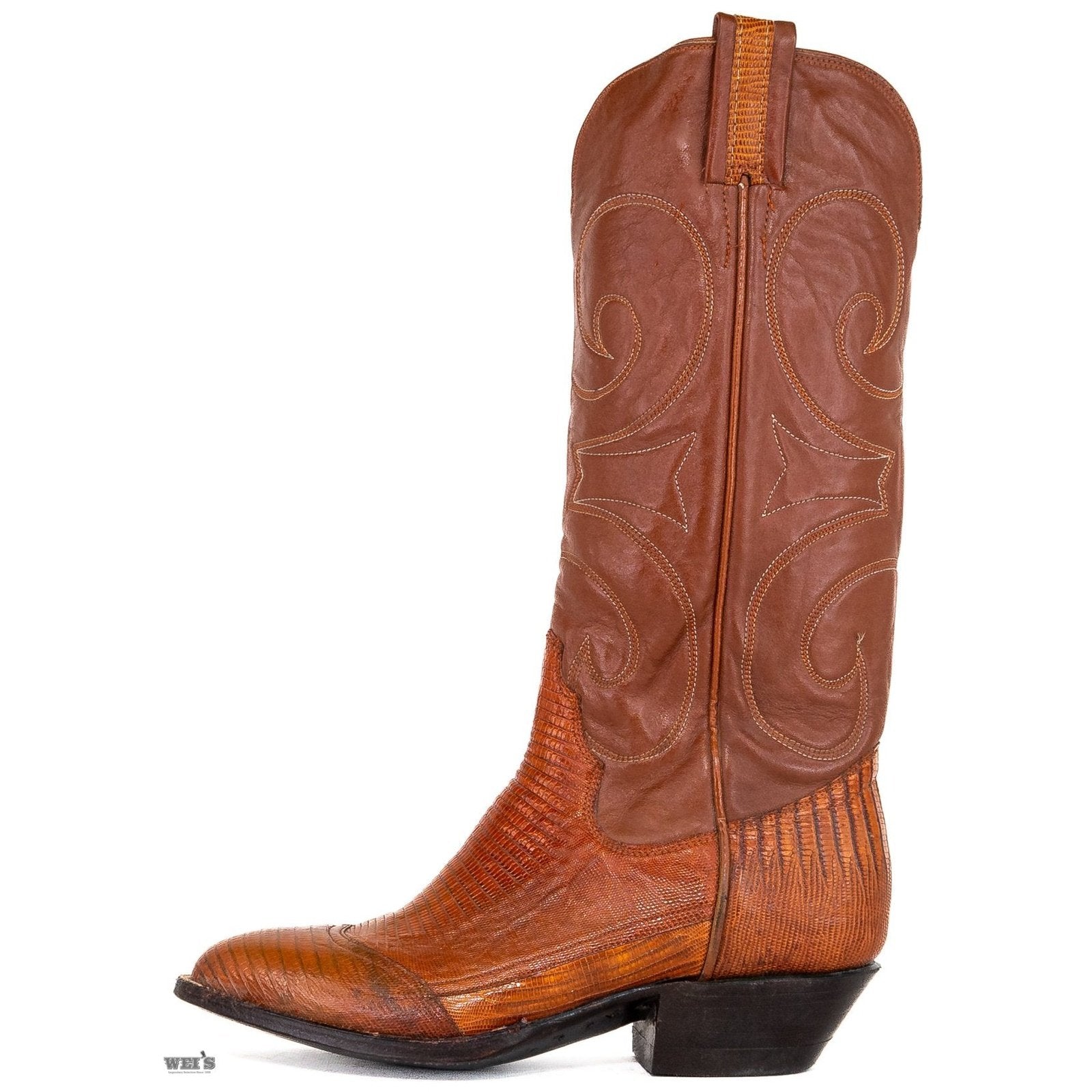 Panhandle Slim Men's Cowboy Boots 13" Exotic Lizard Cowboy Heel R Toe 1V58