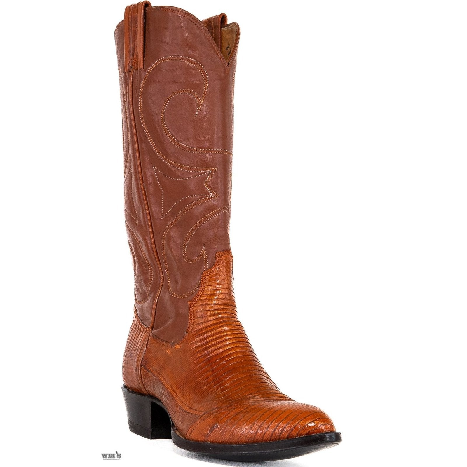 Panhandle Slim Men's Cowboy Boots 13" Exotic Lizard Cowboy Heel R Toe 1V58