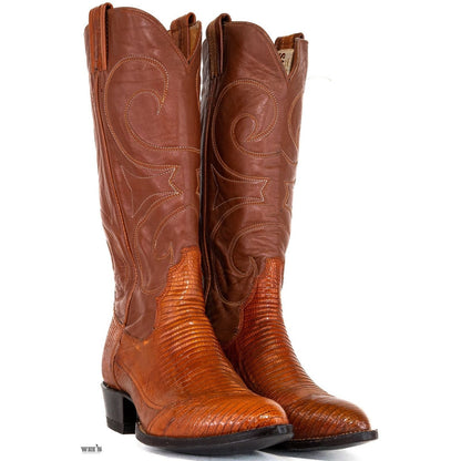 Panhandle Slim Men's Cowboy Boots 13" Exotic Lizard Cowboy Heel R Toe 1V58