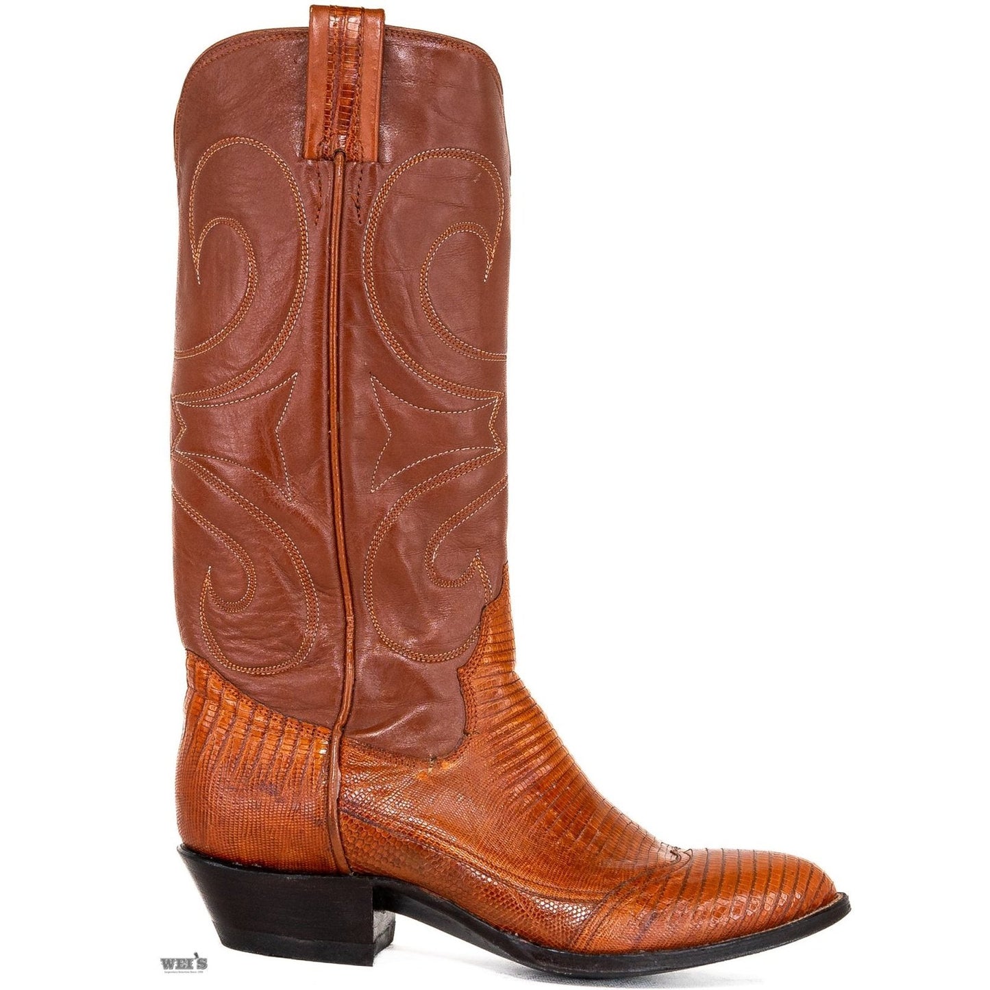 Panhandle Slim Men's Cowboy Boots 13" Exotic Lizard Cowboy Heel R Toe 1V58