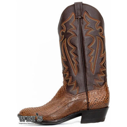 Panhandle Slim Men's Cowboy Boots 13" Exotic Python R-Toe 25354 - Panhandle Slim Boots