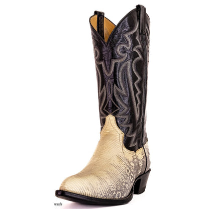 Panhandle Slim Men's Cowboy Boots 14" Exotic Lizard Cowboy Heel R Toe 9-LIZARD 35679