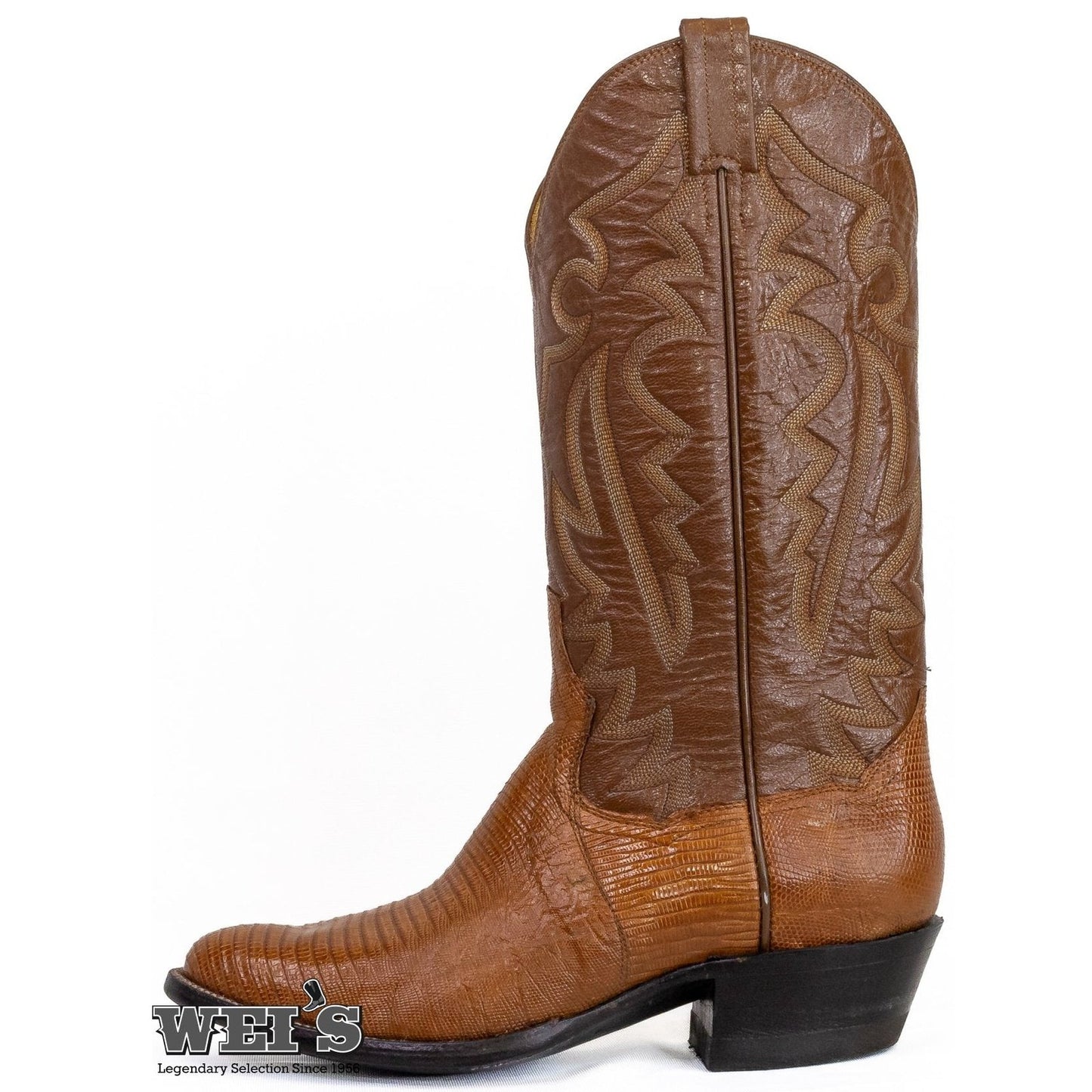 Panhandle Slim Men's Cowboy Boots 14" Exotic Lizard Nut 5-LIZARD 25654