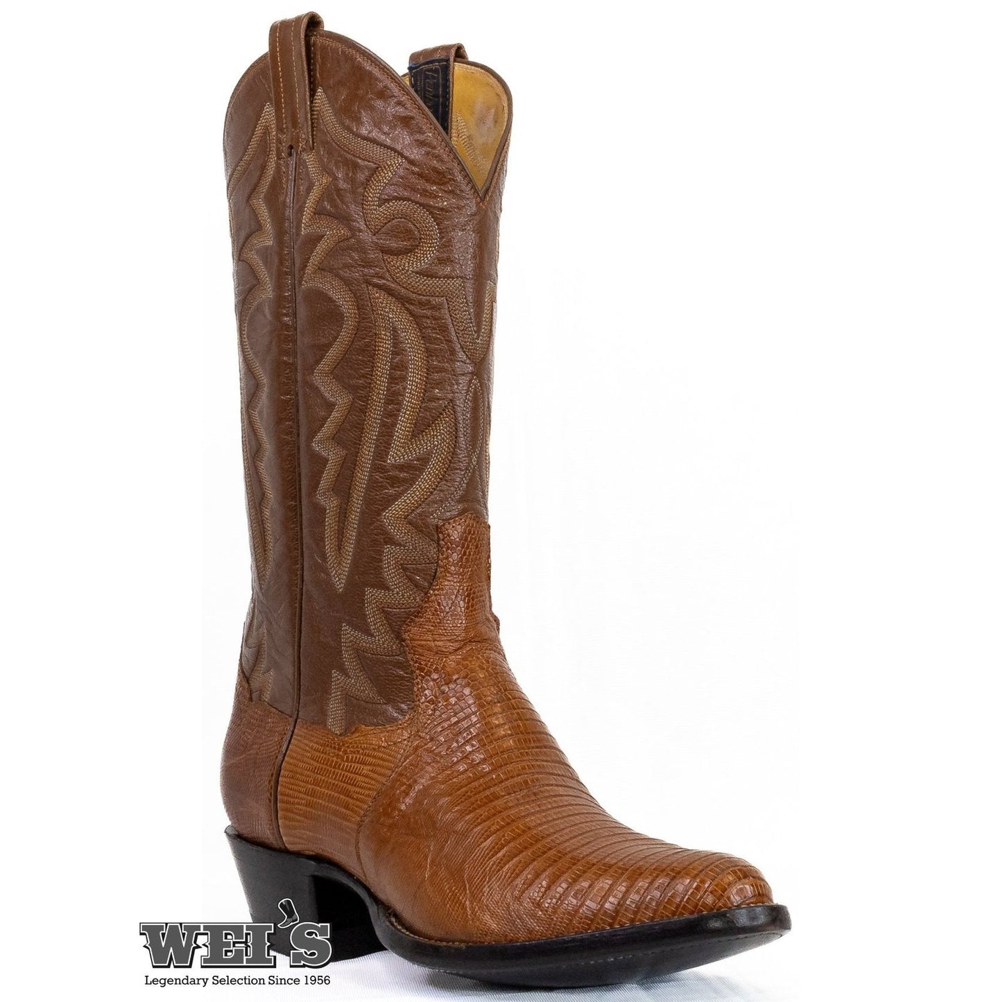 Panhandle Slim Men's Cowboy Boots 14" Exotic Lizard Nut 5-LIZARD 25654