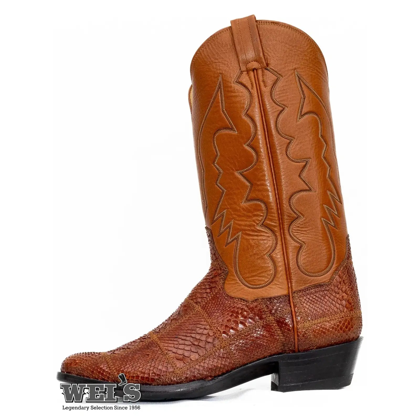 Panhandle Slim Men's Cowboy Boots 14" Exotic Python Cowboy Heel R Toe 24-SNAKE 1P83