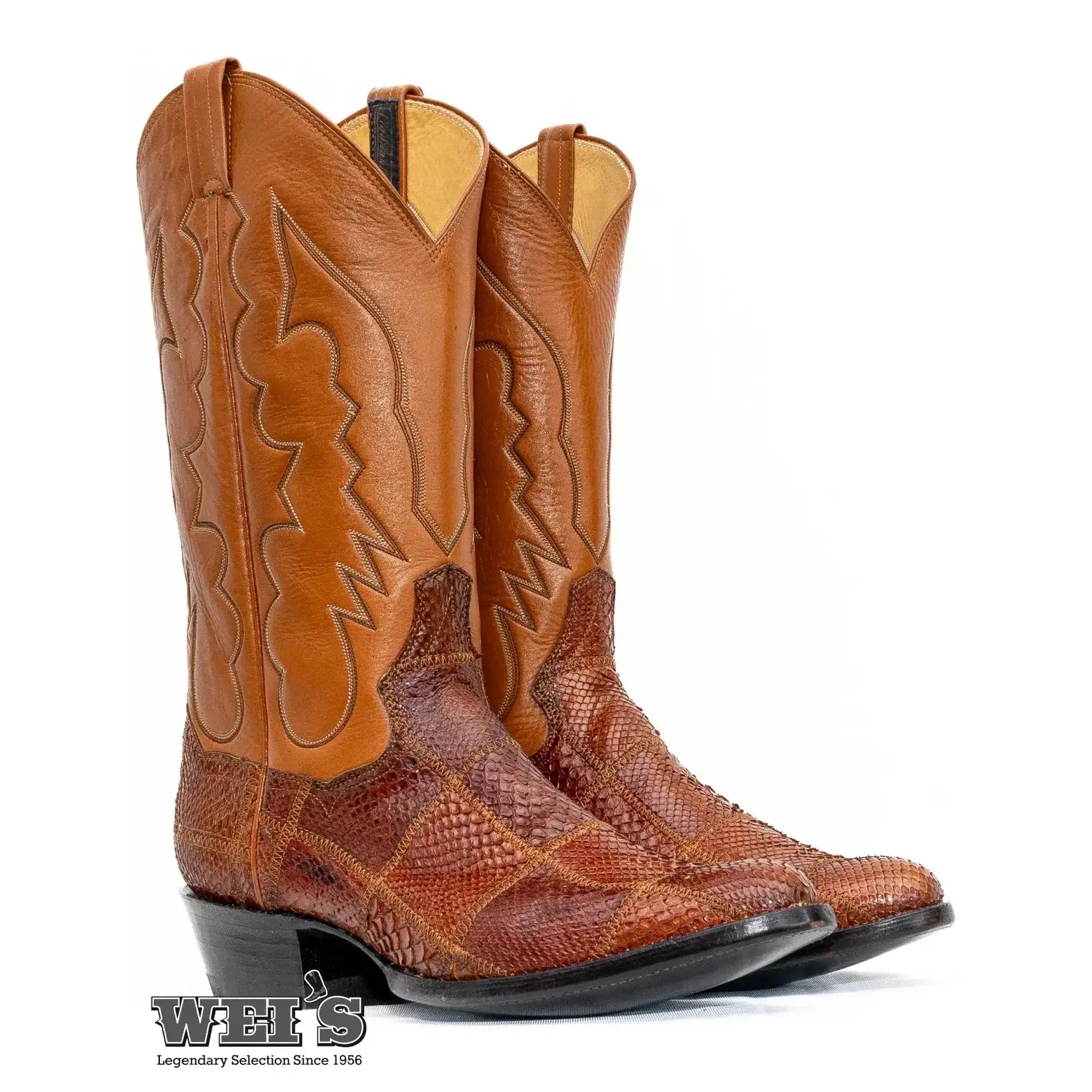 Panhandle Slim Men's Cowboy Boots 14" Exotic Python Cowboy Heel R Toe 24-SNAKE 1P83