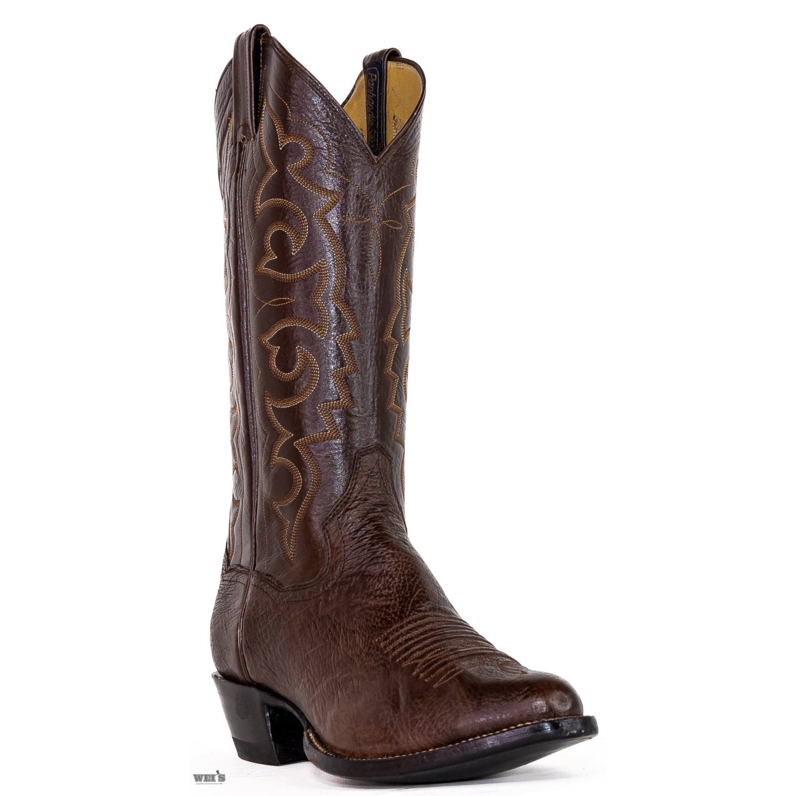 Panhandle Slim Men's Cowboy Boots 14" Exotic Shark Tobacco 3-SHARK 21943