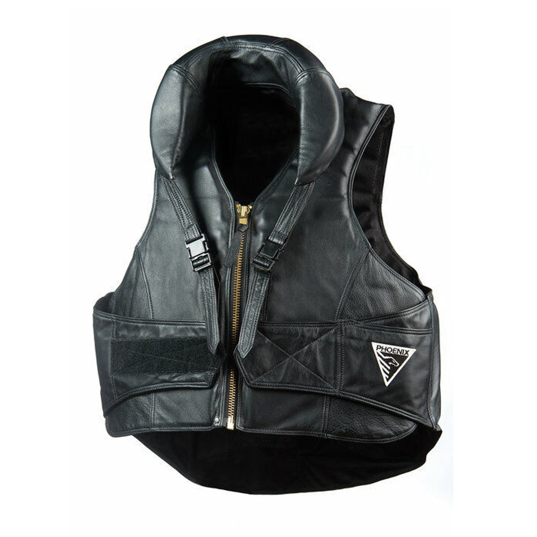 Phoenix Rodeo Finalist Vest Black Leather