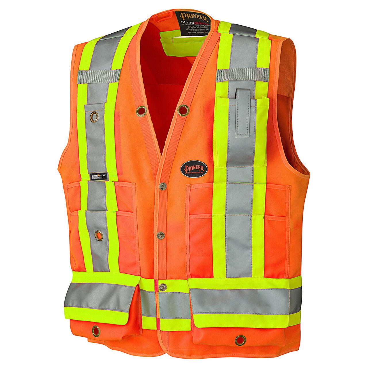 Pioneer 6692 Surveyor’s Safety Vest Hi-Viz Orange - Pioneer Safety Wear