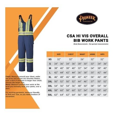 Pioneer Safety Overalls Hi Vis CSA Class 2 Poly/Cotton V2030180 - Pioneer Safety Wear