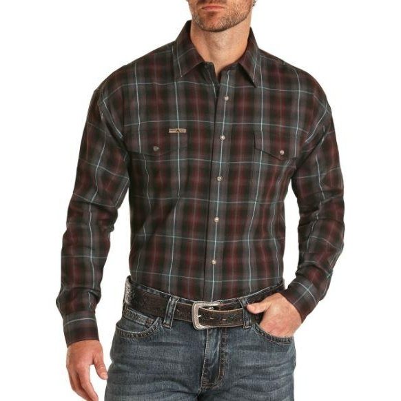 Powder River Outfitter Men's Shirt Long Sleeve Snap 36S1859 - Powder River Outfitter
