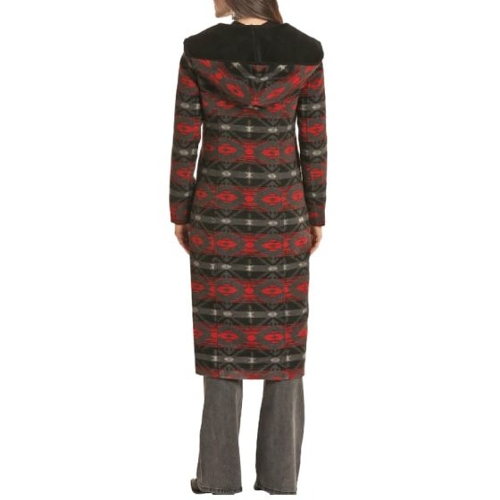 Powder River Outfitters Women's Coat Aztec Wool Scarlet PRWO92R0FX