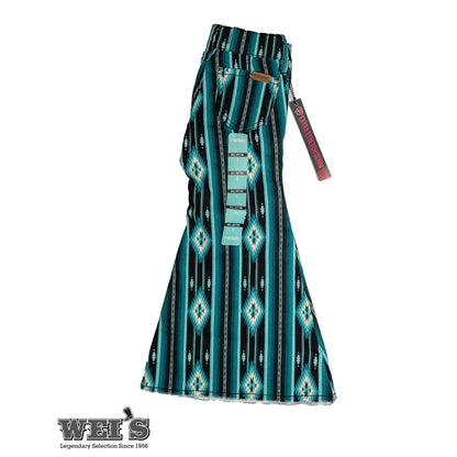 Rock And Roll Girl's Teal Serape Bell Bottom BG7PD02232