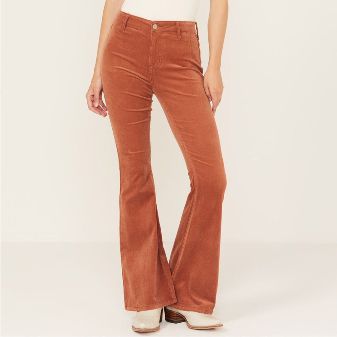 Rock And Roll Women's High Rise Corduroy Flare Jeans