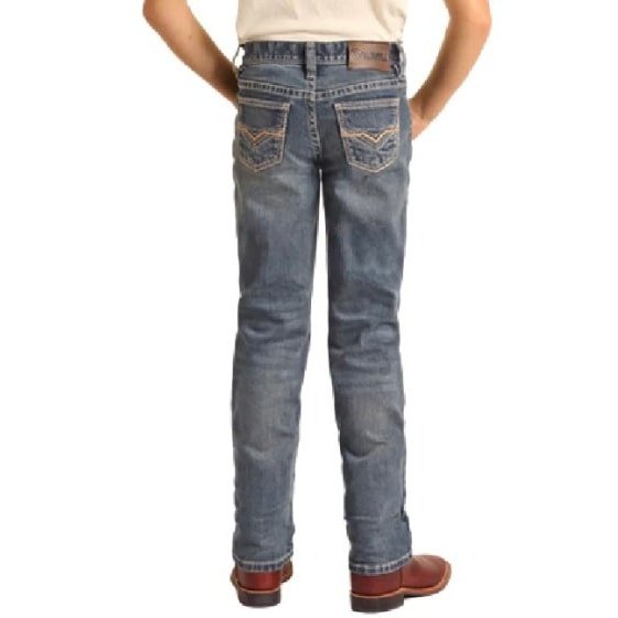 Rock & Roll Boy’s Jean Revolver Slim Fit Straight Leg Stretch RRBD1RR1GX