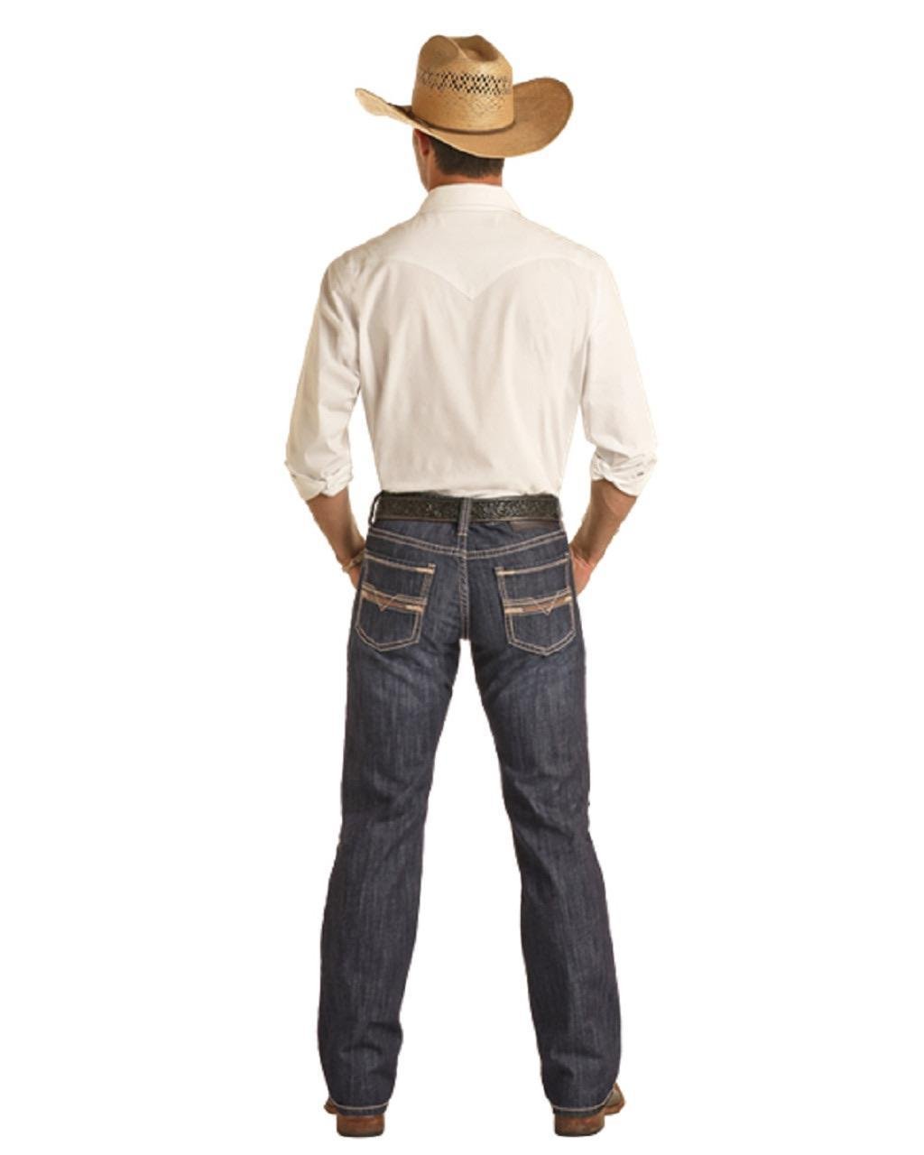 Rock & Roll Men's Revolver Slim Straight Jean BM1RD03669