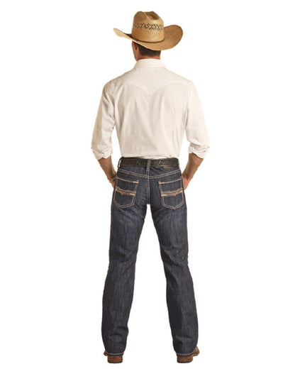 Rock & Roll Men's Revolver Slim Straight Jean BM1RD03669