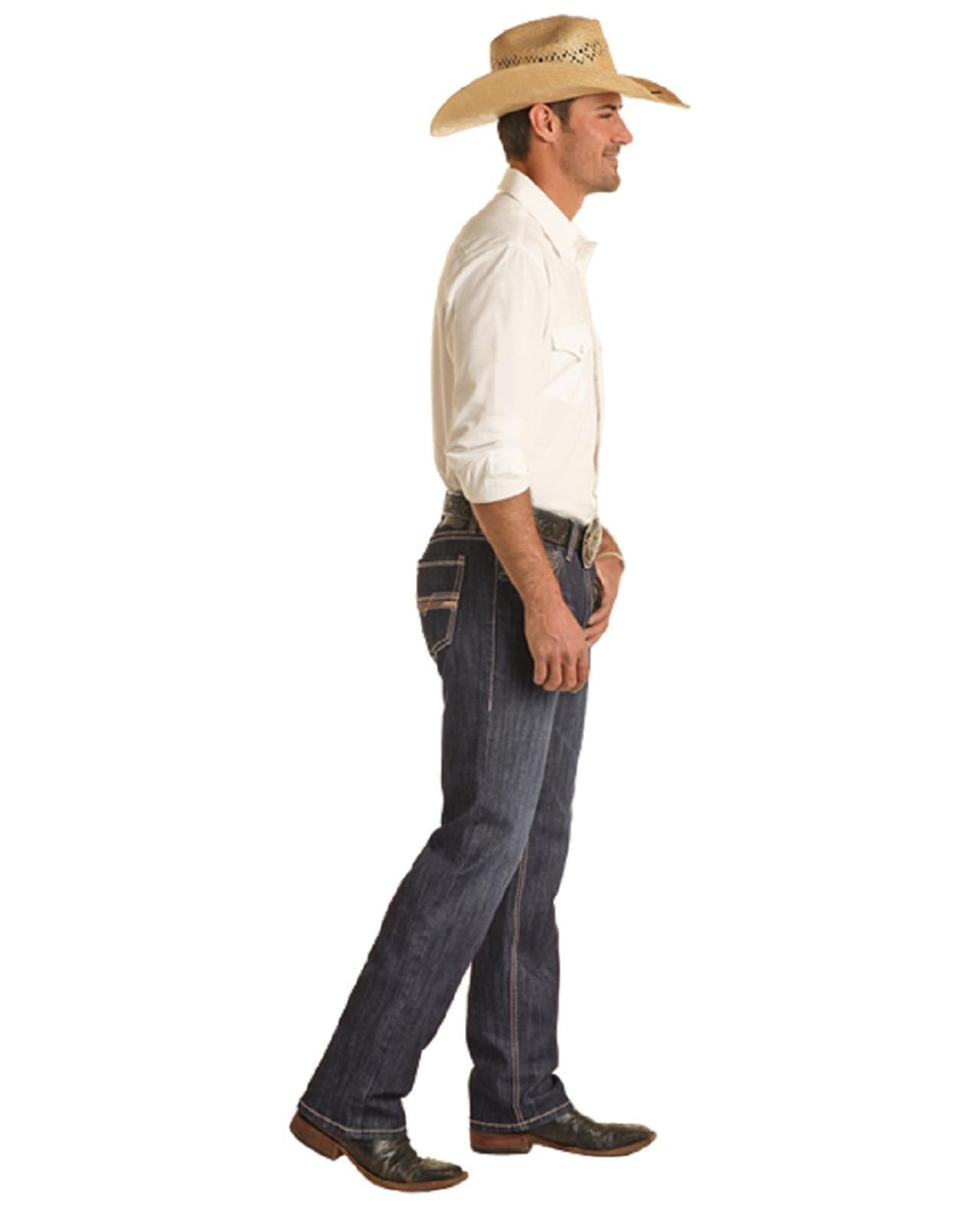 Rock & Roll Men's Revolver Slim Straight Jean BM1RD03669