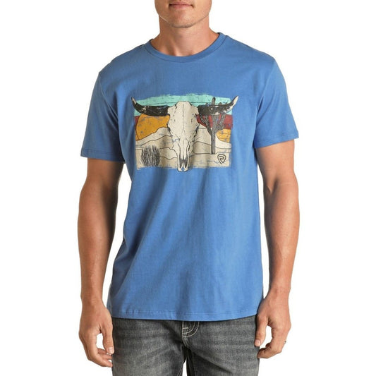 Rock & Roll Men’s T-Shirt Steer Head Graphic-