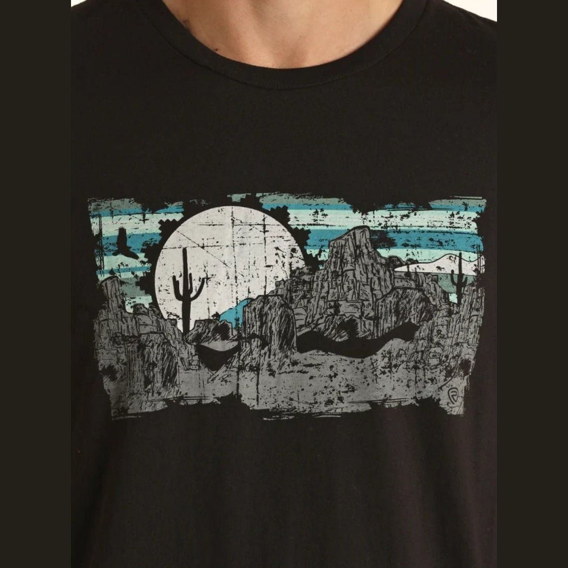Rock & Roll Unisex T-Shirt Desert Moon Graphic RRUT21R065 - Rock & Roll