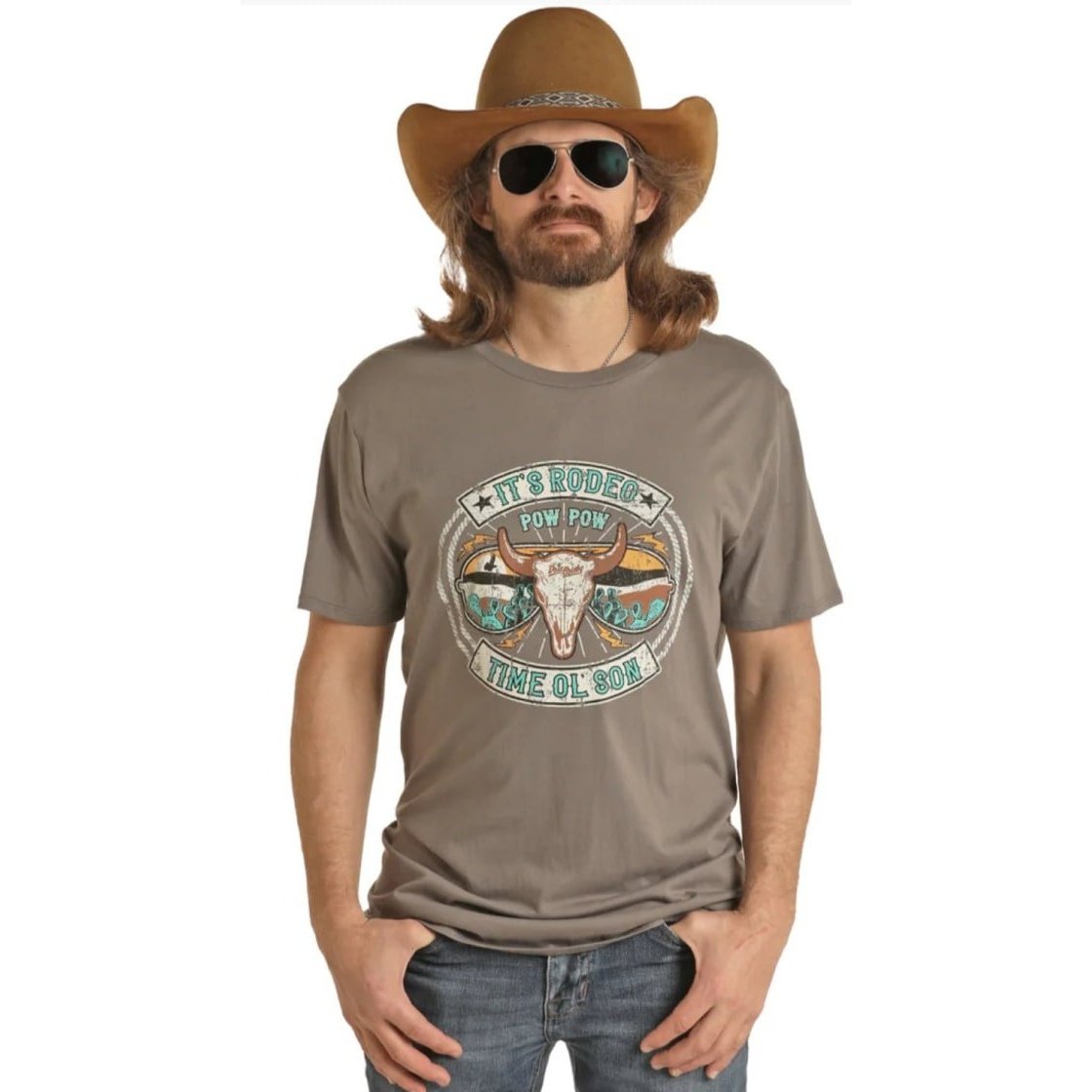 Rock & Roll Unisex T- Shirt It's Rodeo Time Ol' Son RRUT21R06F