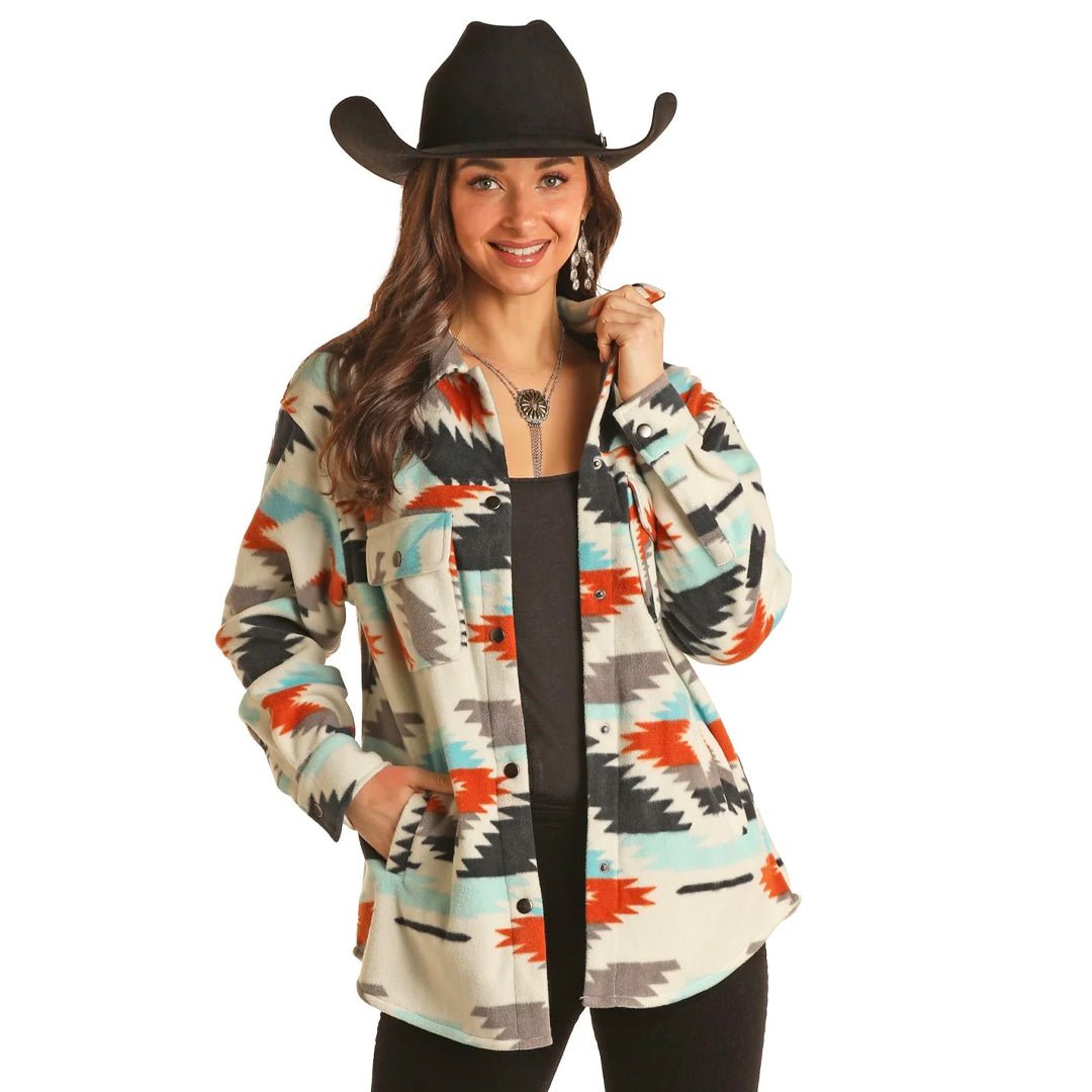 Rock & Roll Women's Aztec Shirt Jacket BW92C02719- Clearance