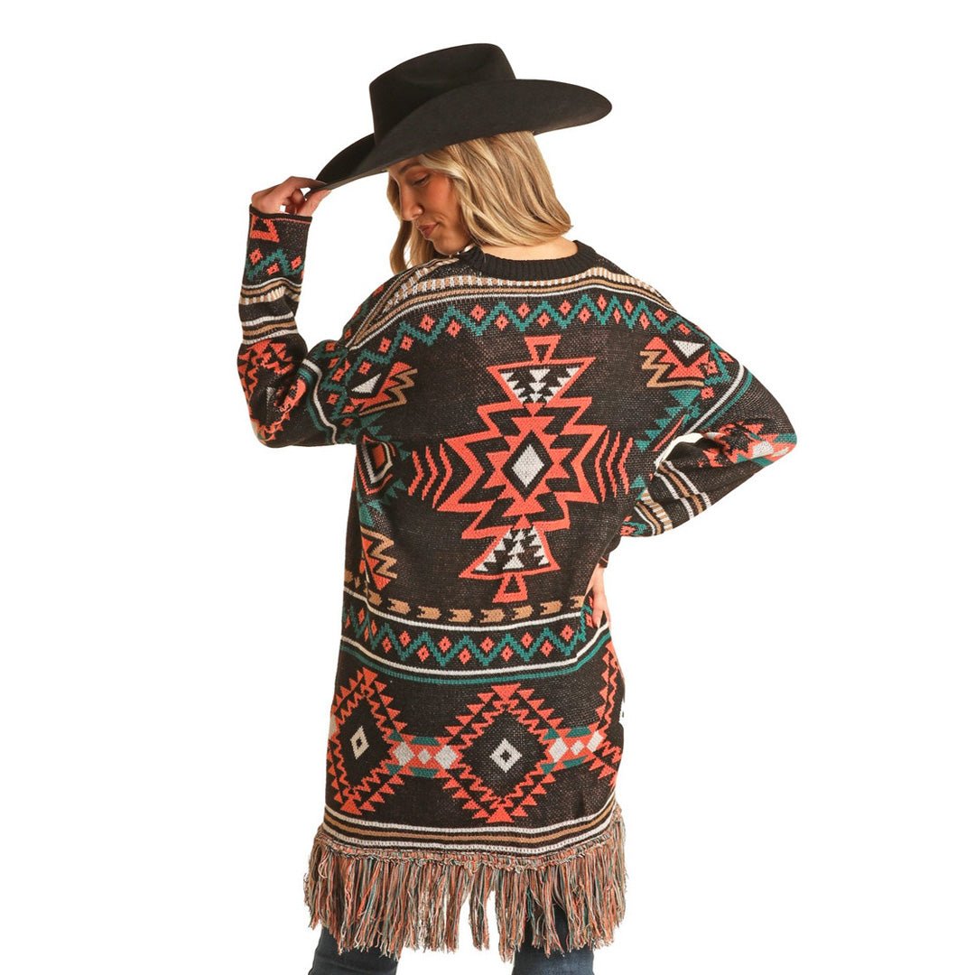 Rock & Roll Women's Fringe Cardigan BW95T02739