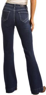 Rock & Roll Women's High Rise Extra Stretch Button Fly Trouser W8H4165