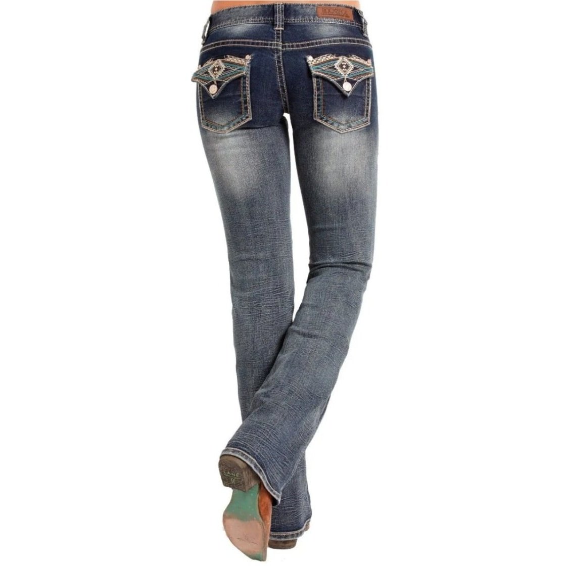 Rock & Roll Women’s Jeans Low Rise Boot Cut W0-3383 - Rock&Roll Denim