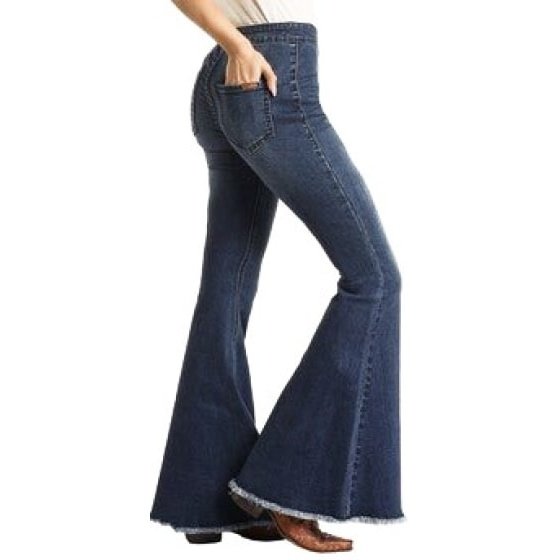 Rock & Roll Women’s Jeans Medium Wash Bell Bottoms WPB6100