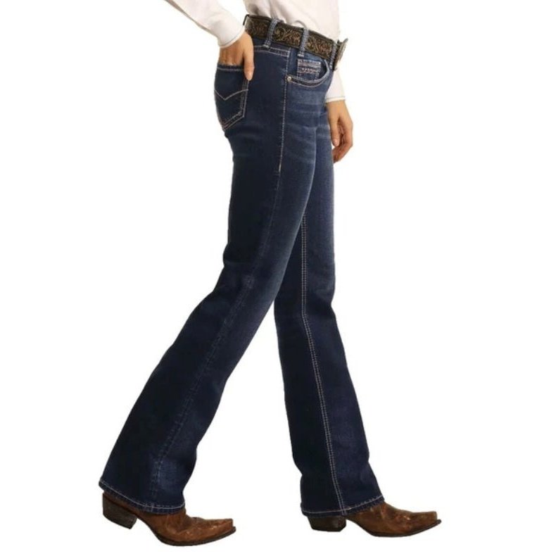 Rock & Roll Women’s Mid Rise Extra Stretch Bootcut Riding Jean W7_4166