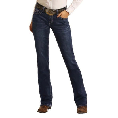 Rock & Roll Women’s Mid Rise Extra Stretch Bootcut Riding Jean W7_4166