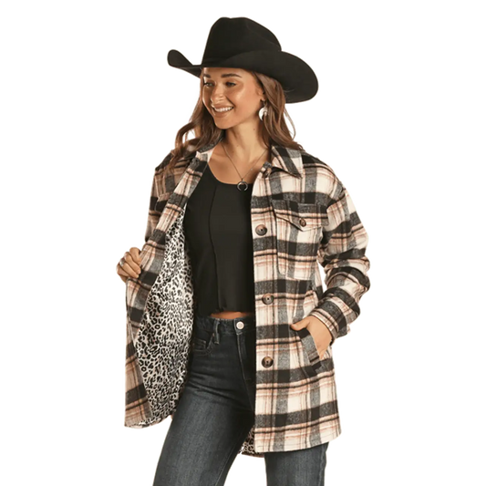 Rock & Roll Women's Plaid Coat -Clearance